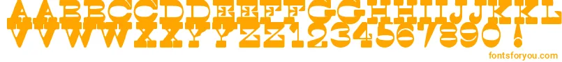 Czcionka SpoghettiWesternTfb – pomarańczowe czcionki na białym tle