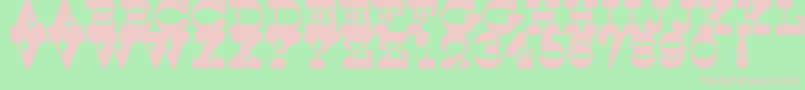 SpoghettiWesternTfb Font – Pink Fonts on Green Background