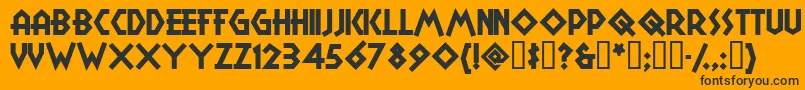 Campgranadanf Font – Black Fonts on Orange Background