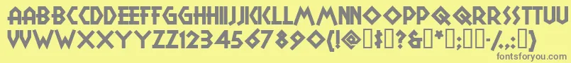 Campgranadanf Font – Gray Fonts on Yellow Background