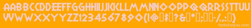 Campgranadanf Font – Pink Fonts on Orange Background