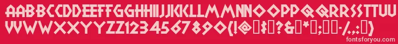 Campgranadanf Font – Pink Fonts on Red Background
