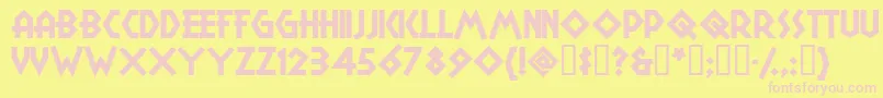 Campgranadanf Font – Pink Fonts on Yellow Background