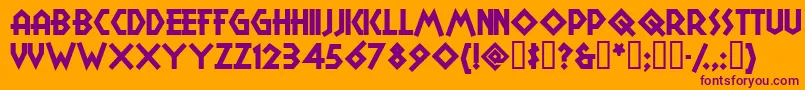 Campgranadanf Font – Purple Fonts on Orange Background