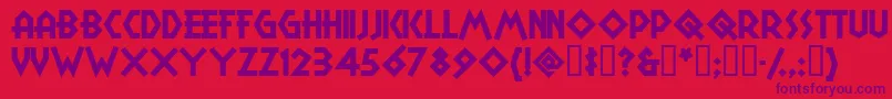 Campgranadanf Font – Purple Fonts on Red Background