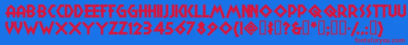 Campgranadanf Font – Red Fonts on Blue Background