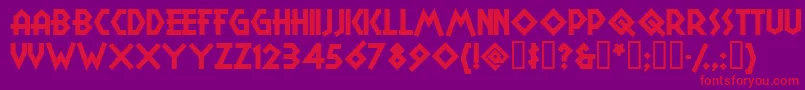 Campgranadanf Font – Red Fonts on Purple Background