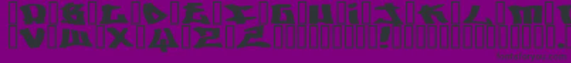 フォントWriters ffy – 紫の背景に黒い文字