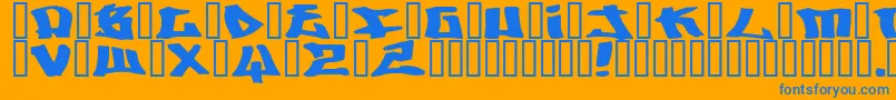 Шрифт Writers ffy – синие шрифты на оранжевом фоне