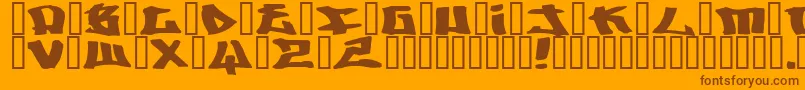 フォントWriters ffy – オレンジの背景に茶色のフォント