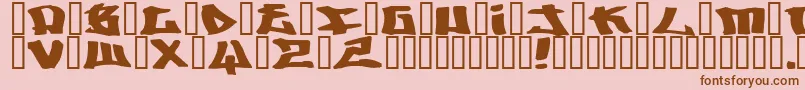 Writers ffy-fontti – ruskeat fontit vaaleanpunaisella taustalla
