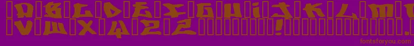 Writers ffy-fontti – ruskeat fontit violetilla taustalla