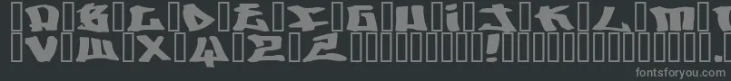 フォントWriters ffy – 黒い背景に灰色の文字
