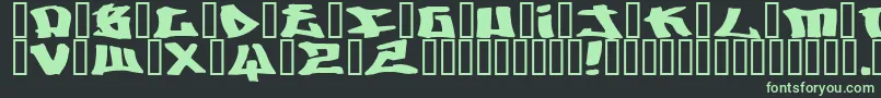 Шрифт Writers ffy – зелёные шрифты на чёрном фоне