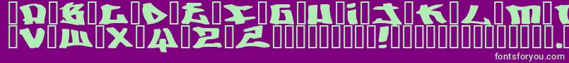 Шрифт Writers ffy – зелёные шрифты на фиолетовом фоне