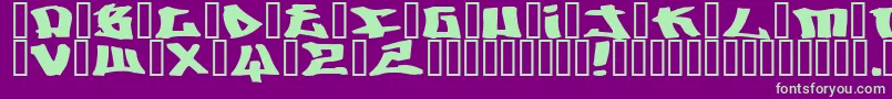 Writers ffy Font – Green Fonts on Purple Background