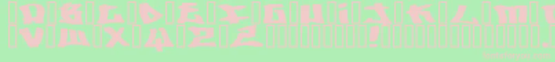 フォントWriters ffy – 緑の背景にピンクのフォント