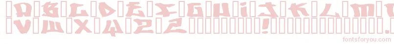 Writers ffy-fontti – vaaleanpunaiset fontit valkoisella taustalla