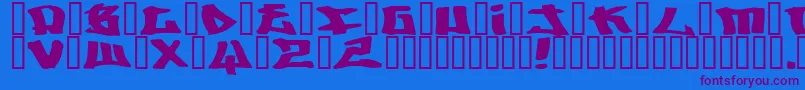 Шрифт Writers ffy – фиолетовые шрифты на синем фоне