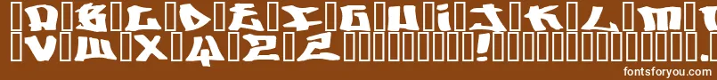 フォントWriters ffy – 茶色の背景に白い文字