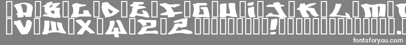 フォントWriters ffy – 灰色の背景に白い文字
