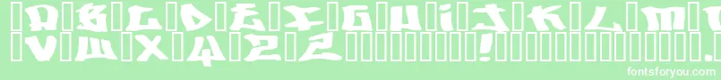フォントWriters ffy – 緑の背景に白い文字