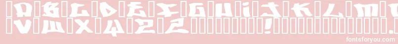 フォントWriters ffy – ピンクの背景に白い文字