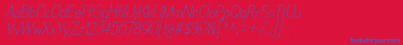 MesmerizeScUlIt Font – Blue Fonts on Red Background