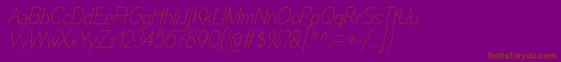 MesmerizeScUlIt-fontti – ruskeat fontit violetilla taustalla