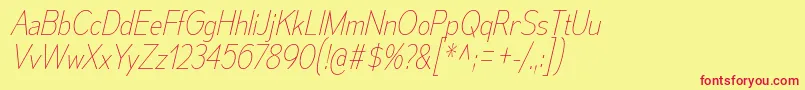MesmerizeScUlIt Font – Red Fonts on Yellow Background