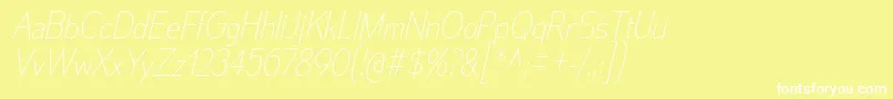 MesmerizeScUlIt Font – White Fonts on Yellow Background