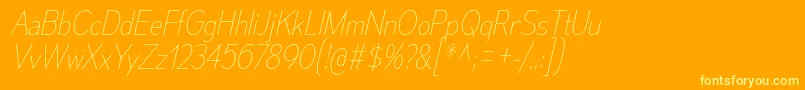 Czcionka MesmerizeScUlIt – żółte czcionki na pomarańczowym tle