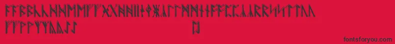 Beowulfrunic Font – Black Fonts on Red Background