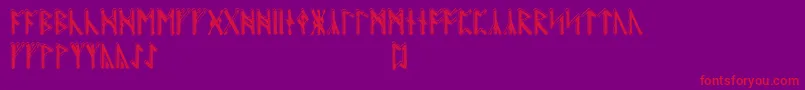 Beowulfrunic Font – Red Fonts on Purple Background