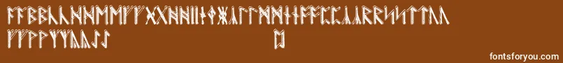 Beowulfrunic Font – White Fonts on Brown Background