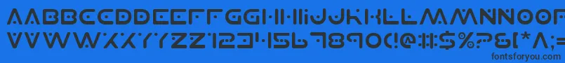 Planetsv2 Font – Black Fonts on Blue Background