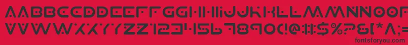 Planetsv2 Font – Black Fonts on Red Background