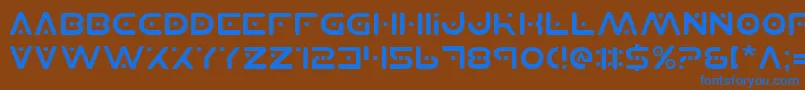 Шрифт Planetsv2 – синие шрифты на коричневом фоне