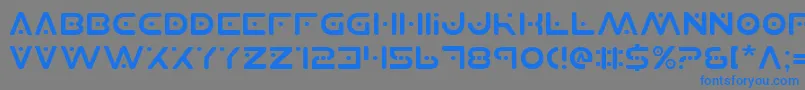 フォントPlanetsv2 – 灰色の背景に青い文字