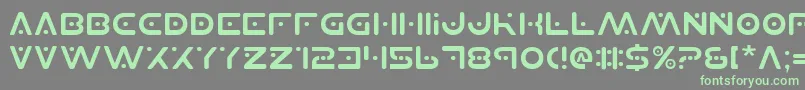 フォントPlanetsv2 – 灰色の背景に緑のフォント