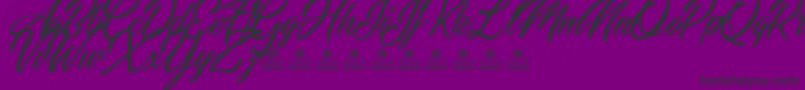 Шрифт MiraclePlacePersonalUse – чёрные шрифты на фиолетовом фоне