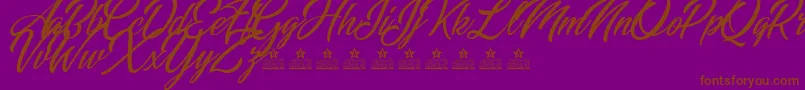 MiraclePlacePersonalUse Font – Brown Fonts on Purple Background