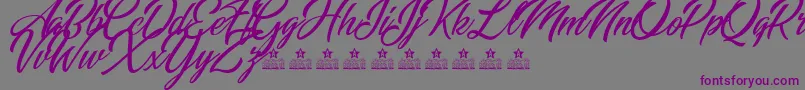 MiraclePlacePersonalUse Font – Purple Fonts on Gray Background