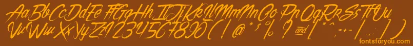 More about TheNightCreatures Font TheNightCreatures Font – Orange Fonts on Brown Background