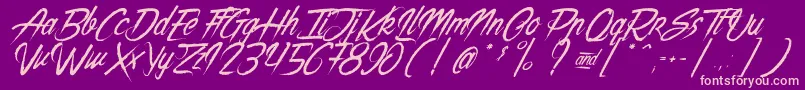 TheNightCreatures Font – Pink Fonts on Purple Background