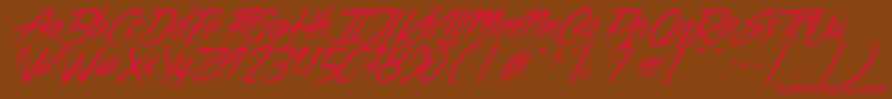 TheNightCreatures Font – Red Fonts on Brown Background