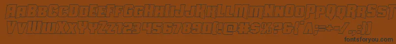 Uniongrayoutsemital Font – Black Fonts on Brown Background