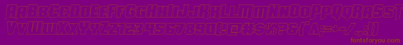 Uniongrayoutsemital Font – Brown Fonts on Purple Background