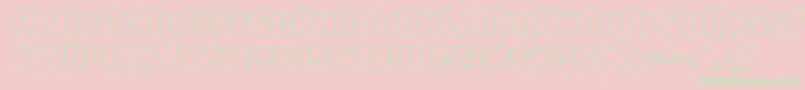 Uniongrayoutsemital Font – Green Fonts on Pink Background