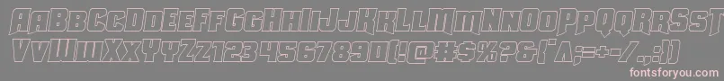 Uniongrayoutsemital Font – Pink Fonts on Gray Background